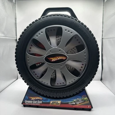 2011 Hot Wheels Spinner Car Case Holds 72 Cars Opens Front And Back + 58 Cars - Image 1 of 4