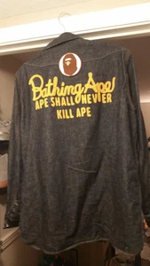 A Bathing Ape denim jacket US size L (Asian Size XL) Made in Japan BAPE - Picture 1 of 18