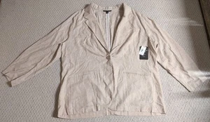 Zac & Rachel Damengröße 3X beige Leinenmischung Knopfleiste Jacke 25 - Bild 1 von 11