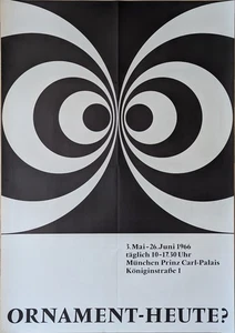 Poster Plakat - Ornament - OpArt - Moderne Kunst Vintage - München 1966 - Bild 1 von 1