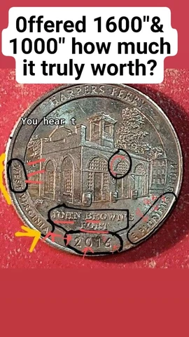 2016 p harpers ferry quarter error" It Shows Circled The Errors In The Picture ' Cover