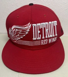 Detroit Red Wings Hat Cap Adjustable Snapback Black Red NHL New Era - Picture 1 of 9