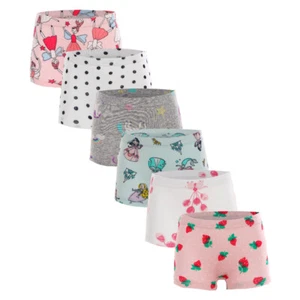 6-PACK Little Girls' Soft Cotton Underwear Kids Breathable Comfort Panty Briefs - Picture 1 of 21