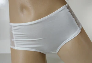 Bragas cortas de satén ajustadas marfil champán champán para dama M UK 12 - Imagen 1 de 8