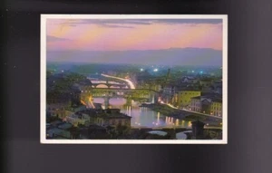 VTG. FLORENCE, ITALY CITY & RIVER VIEW POST CARD - Picture 1 of 2