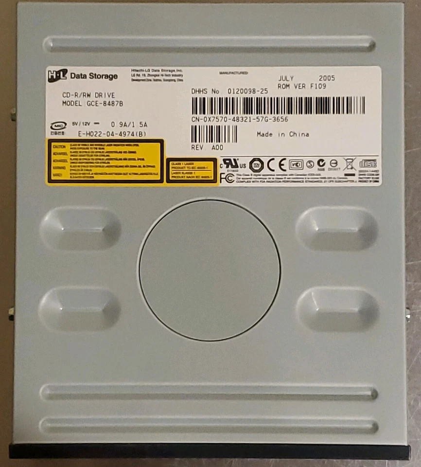Hitachi LG Data Storage 48x24x48 CD-R RW IDE Drive (Black) GCE-8487B TESTED - Image 1 of 1