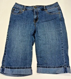 BandolinoBlu Capris Jeans Blue Denim Straight Leg Casual Retro Womens Sz 12 - Picture 1 of 4