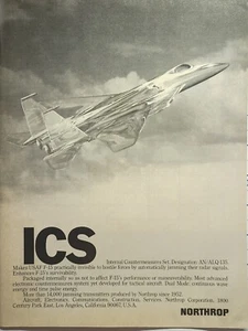 Juego de contramedidas internas Northrop AN/ALQ-135 F-15 anuncio impreso vintage 1976 - Imagen 1 de 2