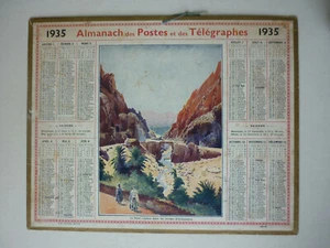 CALENDRIER / ALMANACH DES POSTES /1935 / LE PONT ROMAIN .... 26,5 x 21 - Bild 1 von 2