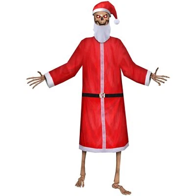	3 Pcs 12-ft Skeleton Clothes Set Santa Claus Costume for Christmas Skeleton ... - Image 1 of 4