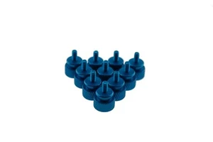 10 Pcs Light Blue PC Case Anodized Aluminium Thumb Screws Size Knurled 6#-32 - Picture 1 of 2