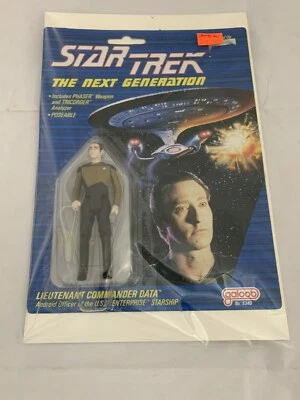 Galoob Star Trek 1988 TNG "manchado" datos del teniente comandante - raro nuevo sellado Foto 1 de 4