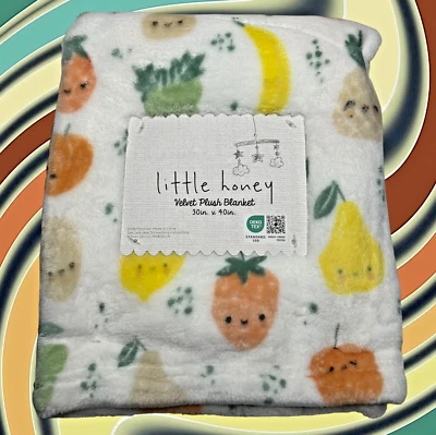 NUEVA Manta de Peluche Fruta Fresa Plátano Sandía Bebé Niño Pequeño Miel Foto 1 de 4