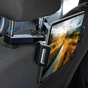 Car Back Seat Headrest Holder Mount 360° For iPad Tablet Phone Samsung Universal - Picture 1 of 7