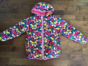 Hanna Andersson rosa Mädchen 140 10 Puffer wärmste Kapuze Wende Reißverschluss Jacke - Bild 1 von 4