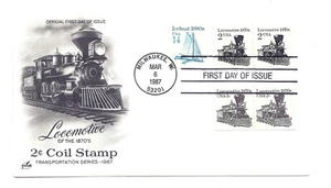 2226 2c Locomotive 1870s re-engraved ArtCraft, (2+2) FDC  - Picture 1 of 1