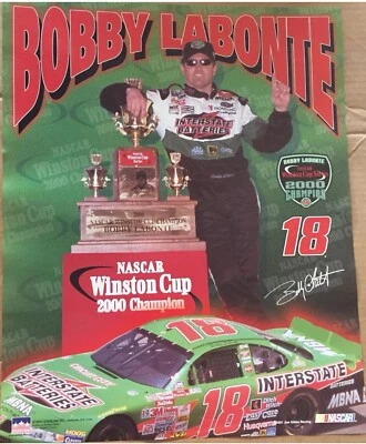 Póster de Bobby Labonte #18 Starline fuera de servicio nuevo NASCAR Foto 1 de 2