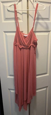 Amoureuse 尼龙丝质睡衣内衣粉色可调肩带尺寸 L — 第 1/4 张图片