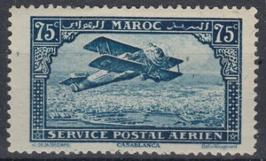 MAROC : POSTE AERIENNE RARE 75c N° 4 NEUF * GOMME AVEC CHARNIERE - COTE 105 € - Imagen 1 de 2