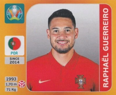 PANINI FUßBALL UEFA EURO 2020 TOURNAMENT 2021 Panini Sticker Euro 2020 Tournament 2021 No. 666: Raphael Guerreiro