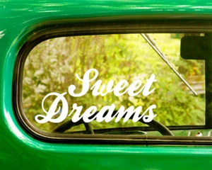 2 pegatinas SWEET DREAMS CALCOMANÍAS para camión portátil con parachoques ventana de automóvil - Imagen 1 de 1