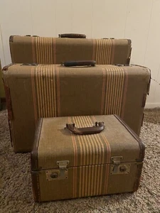 Hartmann 1930 Vintage Luggage by  Hartmann Truck Co. 3 piece set.  (info below) - Picture 1 of 24