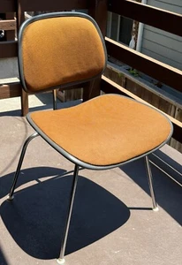 Herman Miller EAMES EC-127 Brown Padded Chair Early 1970s Missing screw/detached - Picture 1 of 18