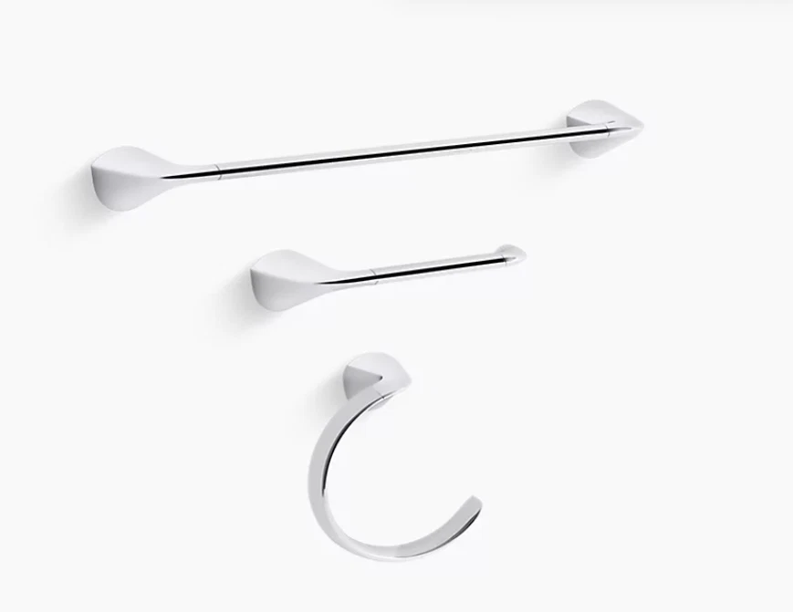 Kohler Avail 3 件套浴室套装镀铬-全新带盒 — 第 1/3 张图片