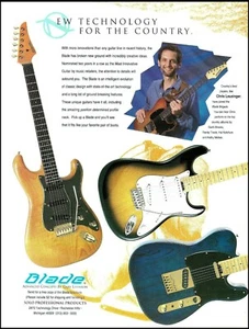 Guitarra Eléctrica Chris Leuzinger 1993 Blade Anuncio 8 x 11 Impresión de Anuncio - Imagen 1 de 1