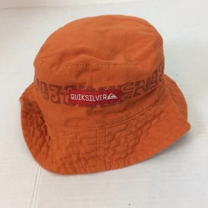Quiksilver Orange Boys Bucket Hat Cotton One Size Tribal Design - Picture 1 of 8