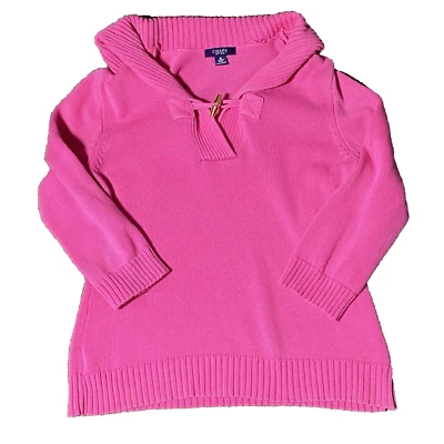 Suéter Chaps Mujer M Barbie Rosa Algodón Capucha Cuello Palanca Gorra Manga Pullover Foto 1 de 4