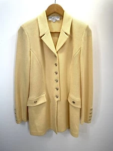 Blazer lungo collezione St. John TG 4 giallo tasche finte 6 bottoni davanti (DIFETTI - Foto 1 di 8