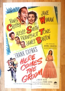 HERE COMES THE GROOM - Bing Crosby - 27x41" - 1951 Original Filmplakat - Bild 1 von 3