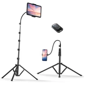 82" Tall Heavy Duty Phone Stand for Recording, Tablet Stand Holder with 15" - Picture 1 of 7