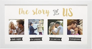 the Story of Us Wedding Collage Picture Frame, Romantic Wedding Gift, Engagement - Picture 1 of 3