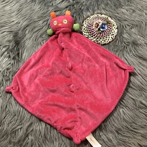 Angel Dear Pink Robot Plush Security Blanket Baby Lovey Blanky Blankie Fuschia - Picture 1 of 9