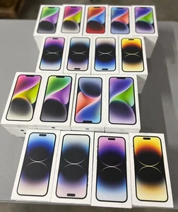 Genuino Apple IPHONE 14/14 Pro/14 Pro Max / 14 Plus Vacío Caja - Con/Sin Cable - Photo 1/1