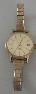 VINTAGE TIMEX ROLLED GOLD PLATE WOMEN'S ANALOG WATCH UNTESTED Needs Ba - Imagen 1 de 9