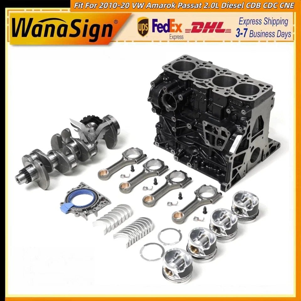 Cylinder Block Set STD Fit For 2010-20 VW Amarok Passat 2.0L Diesel CDB CDC CNE - Image 1 of 4