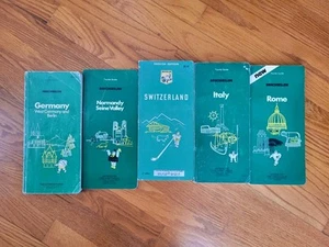 Michelin Green Guide Lot: 5 Vintage Tourist Guides Germany Rome Italy Switzerlan - Picture 1 of 6