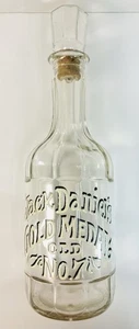Jack Daniels Medalla de Oro Antigua Nº 7 Botella Decantadora Grande Vacía Raro Tapa de Corcho - Imagen 1 de 9