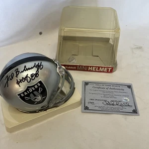 OAKLAND RAIDERS FRED BILETNIKOFF SIGNED RIDDELL TB MINI HELMET SB XI MVP JSA - Picture 1 of 9
