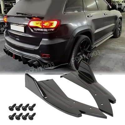 Rear Bumper Lip Diffuser Splitter Spoiler Glossy Black For Jeep Grand Cherokee Foto 1 de 4