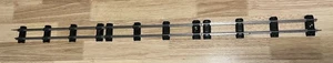 American Flyer Spur S schwarz Kunststoff gerade Gleisabschnitte 10 Stück Messe - Bild 1 von 7