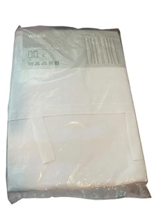 NEW IKEA Wilma White Semi Sheer Pair of Curtain Panels 57x98 TAB TOP 501.120.00 - Picture 1 of 6