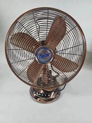 Retro Heavy Circulator 3-Speed Desk Fan Model FT5-30 13'' Diameter Bronze Color - Image 1 of 4
