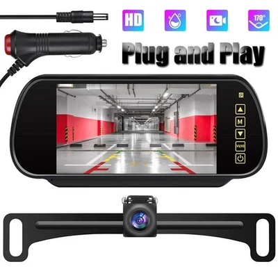 new camera rear view 7" display kit for waterproof night vision of car van truck - Image 1 of 4