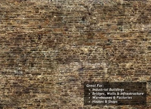 S.M.S. TX148 Weathered Sandstone Ashlars Texture Paper (Pk5) OO/HO Gauge - Picture 1 of 1