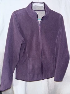 Made for Life L Chaqueta polar morada cremallera completa manga larga suave ligera - Imagen 1 de 6