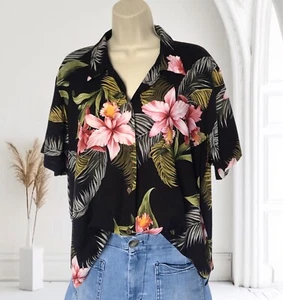 Hawaiian Reserve Collection Vintage Aloha Shirt XL Coastal Beach Floral Tropical - Picture 1 of 11
